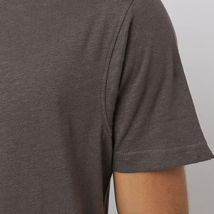 Camisetas de hombre de alta calidad con logotipo personalizado de talla grande Casual sólido de manga corta patrón liso tejido de rizo transpirable - Product Image 6