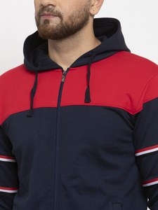 Vêtements de sport imprimés d'hiver avec logo personnalisé, survêtement à fermeture éclair totale en polaire et polyester, ensemble de jogging deux pièces pour hommes, sweat - Product Image 2
