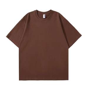 Dernier modèle de t-shirts en gros à épaules tombantes surdimensionnées OEM T-shirt personnalisé 100% coton imprimé t-shirt uni pour hommes - Product Image 1