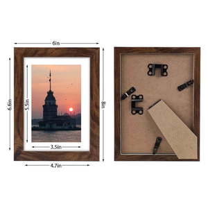5x7 <b>Rustic</b> Wooden <b>Picture</b> <b>Frame</b> Set MDF Photo <b>Frame</b> with Wall Mounting <b>Frames</b> or Tabletop Display - Product Image 6