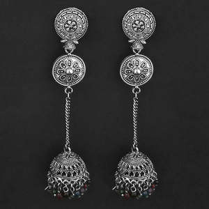 "Oxidised Beads Jhumki <b>Fashion</b> <b>Drop</b> <b>Earrings</b>-1311592" - Product Image 1