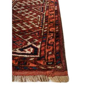 Alfombras de Lana Anudadas a Mano Kiaan de Gran Tamaño, Rectangulares de 9x12, con Patrón Geométrico Abstracto para Entrada, Pasillo, Modelo Paem-113, Rojo Naranja - Product Image 4