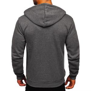 Sweat à capuche zippé intégral pour homme, style hip-hop, coupe ample, personnalisable, noir, 100% coton, impression personnalisée, fermeture éclair, sweat à capuche basique - Product Image 3