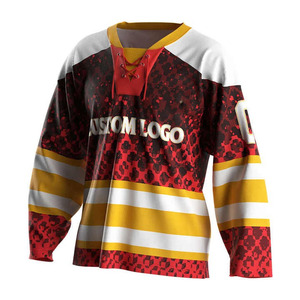 Jersey de Hockey sobre Hielo de la Mejor Calidad, 100% Poliéster, Servicio OEM, Logotipo Personalizado, Transpirable, Secado Rápido, Ropa Deportiva - Product Image 1