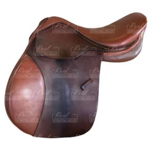 Selle en cuir d'Argentine Selle de cheval anglaise Produits d'équitation en cuir véritable Selle de course d'équipement équestre équin - Product Image 1