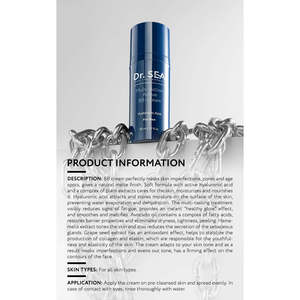 Crème BB multi-actions pour hommes 50 ml, maquillage blanchissant minéral, lotion pour le visage imperméable avec étiquetage - Product Image 6