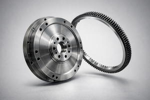 Volant moteur automobile en fonte usiné CNC sur mesure, composant de transfert de puissance de précision pour véhicules haute performance et usage intensif - Product Image 4