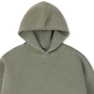 Sweat à capuche épais pour homme, coupe classique, poids lourd, logo personnalisé brodé, impression numérique, épaules tombantes, polaire épaisse, 100% coton, hiver 2026 - Product Image 1