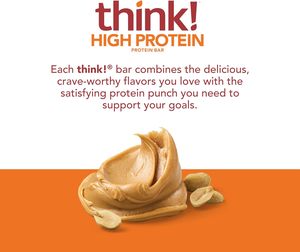 think! Protein <b>Bars</b>, High Protein Snacks, Kosher Friendly, Creamy Peanut Butter, Nutrition <b>Bars</b>, 2.1 Oz per <b>Bar</b>, 12 count - Product Image 3