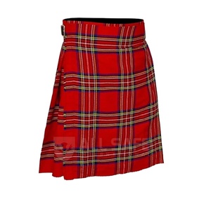 2025 hommes formel Tartan Kilt écossais défilé tenue facile boucle jupe pur acrylique traditionnel plissé Cargo vêtements européens - Product Image 1