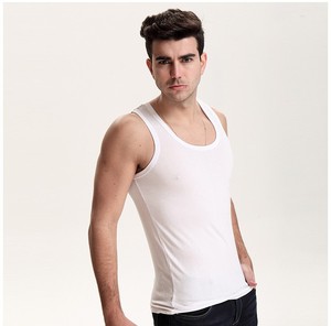 Alta calidad 95% algodón 5% Spandex elástico entrenamiento camiseta sin mangas Fitness entrenamiento camiseta culturismo sin mangas gimnasio camisa para hombres - Product Image 5