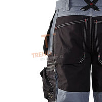 Pantalon de travail utilitaire multi-poches, pantalon de travail de sécurité imperméable à haute visibilité pour la construction