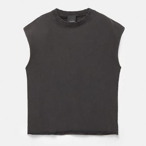 Venta al por mayor de ropa deportiva 240 Gsm de alta elasticidad de color sólido de manga larga Camiseta de gimnasio para hombres - Product Image 6