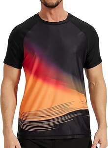 Fabricante de Ropa 80% Poliéster, 20% Elastano, Camisetas de Manga Corta con Cuello Redondo y Estampado Moderno para Hombre, Atuendo Playero - Product Image 3