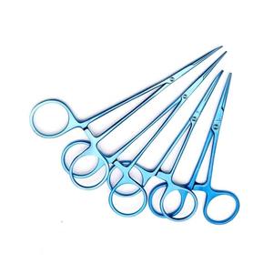 Jeu de 4 pinces hémostatiques à manche droit Taille: 5 "& 5.5" Titanium Instrument chirurgical Hemostat dentaire - Product Image 4