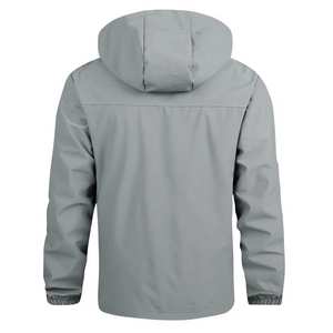 Veste coupe-vent softshell personnalisée de haute qualité pour hommes, randonnée en plein air, décontracté, imperméable avec col montant, style High Street - Product Image 2