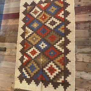 Indien gros exportateur bohème laine Jute Kilim tapis extérieur décor tapis de sol tissé à la main multicolore tapis décor de noël - Product Image 2