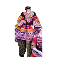 LES FEMMES MODESTES PORTENT DES ROBES DE STYLE AFGHANI AVEC PEINTURE ROBE TRADITIONNELLE DE STYLE AMÉRICAIN AVEC TRAVAIL FAIT À LA MAIN ROBE DE FÊTE DE MARIAGE