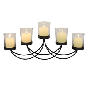 Candelabro de Metal elegante y creativo con múltiples brazos, candelabro de velas romántico europeo, candelabro de mesa dorado 2024 - Product Image 6
