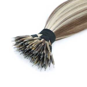 ผมต่อแบบ I-Tip Remy แท้ สีน้ำตาลประกายบลอนด์แพลตตินั่ม แบบตรงธรรมชาติ ติดแบบนาโนริง - Product Image 3