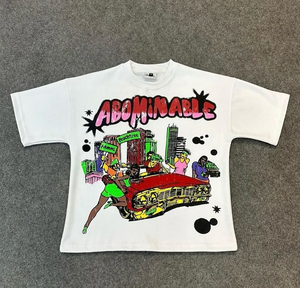 เสื้อยืดผู้ชายสะพายไหล่แบบ260Gsm เสื้อยืดผ้าฝ้ายโอเวอร์ไซซ์โอเวอร์ไซส์ทำจากผ้าฝ้าย100% ผลิตตามสั่ง - Product Image 1