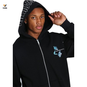 OEM Wholesale Unisex Hoodies Oversize Hoodie Men Puff Printing & Embroidery Custom High Quality <b>Zip</b> <b>up</b> Hoodies - Product Image 1