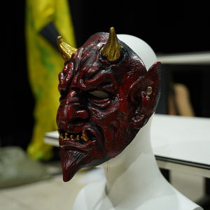 Skull Warrior <span class=keywords><strong>Death</strong></span> Demon Máscara de látex Cosplay de Halloween y máscara de fiesta de casa embrujada transfronteriza para fanáticos del terror - Product Image 3