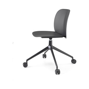 Swivel <b>Office</b> <b>Chair</b> with Castors, Plastic Shell, Metal Base - Product Image 1