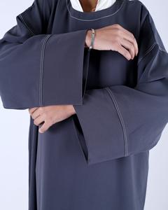 Vêtements islamiques modestes pour femmes, robe abaya musulmane décontractée d'été avec logo personnalisé, manches longues, vente en gros OEM/ODM disponible - Product Image 6