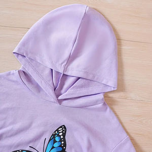 Haut à capuche et pantalon de jogging costume de sport décontracté pour filles automne et hiver enfants survêtement fabriqué par le Pakistan - Product Image 3