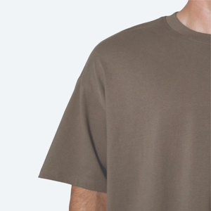 Haute qualité surdimensionné col rond goutte épaule longue longueur hommes T-Shirt personnalisé imprimé uni Boxy Style blanc T-Shirt Design - Product Image 4