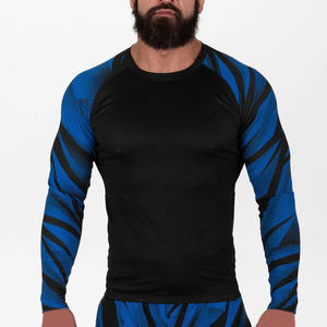 Unisex manga larga Rash Guard compresión diseño personalizado transpirable sublimación impreso venta al por mayor diseño personalizado Rash - Product Image 1
