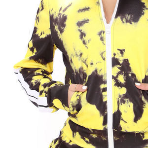 Ensemble de survêtement technique à manches longues en molleton uni 2 pièces imprimé tie-dye Meilleur matériau Sublimation Survêtement pour femmes - Product Image 6