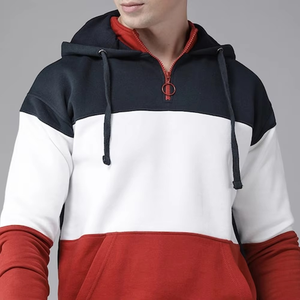 New Arrival Color Block Drawstring <b>Hoodie</b> For Men Oversize Cotton <b>Polyester</b> <b>Hoodie</b> For Men Basics Cotton Blended Casual Wear - Product Image 5