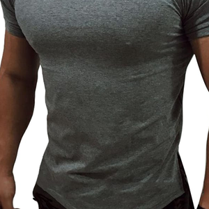 T-shirt à logo brodé personnalisé imprimé T-shirt coupe ajustée en jersey 100% coton de couleur unie avec prix compétitif T-shirt - Product Image 5