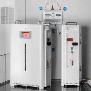 48V 51.2V Hybrid <b>Solar</b> <b>Generator</b> Grade 100Ah 15KWh BMS Lipo Battery Pack Home Energy Storage System Wall <b>Power</b> White My Store - Product Image 1