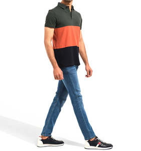 Cuello vuelto Tela de malla transpirable Servicio OEM Alta calidad Personalizado Tallas grandes Hombres Polos Tela de Jersey bordada - Product Image 5