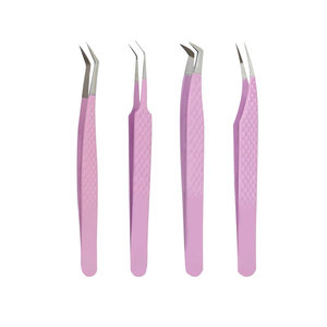 Pince d'extension de cils professionnelle pour une adhérence parfaite aux cils ne glisse jamais, même les cils de 0.03mm, courbure à 75 degrés. - Product Image 1