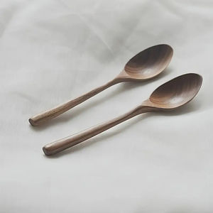 Cuillère en bois fourchette couteau ensemble de couverts ensemble d'ustensiles de dîner en bois cuisine couverts en bois vaisselle ensemble de couverts avec manche en marbre - Product Image 6