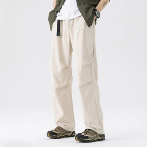 Pantalones de Vestir para Hombre, Holgados, Rectos, Formales, de Tela Gruesa, Cintura Media, Estilo Vintage, Servicio OEM - Product Image 4