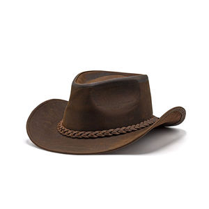 Sombrero de Cuero Vaquero de Primera Calidad Hecho en Pakistán, Unisex, Marca Privada, para Hombre - Product Image 6