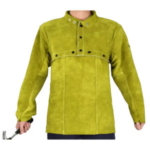 Veste de soudage en cuir de vachette fendu de qualité supérieure Vêtements de protection Veste de soudage résistante au feu - Product Image 5