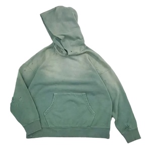 Sudadera con Capucha Extra Grande Térmica de Invierno para Hombre, 100% Algodón de Alta Calidad, Diseño Lavado Ácido, Logotipo Bordado, Impresión Digital, Transpirable - Product Image 1