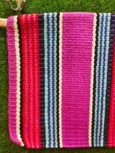 Western Show Horse Saddle Blanket Diseño de Nueva Zelanda Manta de sillín de lana hecha a mano Top Wool Saddle Pad Size - Product Image 3