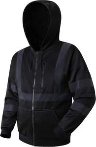 Safety ZipUp <b>Hoodies</b> Hooded Safety Sweatshirt <b>for</b> <b>Men</b> Women High Visibility Safety Sweatshirt <b>Work</b> Utility with Reflective Strip - Product Image 3