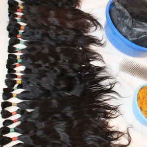 สินค้าขายดี!! ผมอินเดียแบบตรงธรรมชาติ เวอร์จิ้น เรมี แบบแบน เย็บด้วยเครื่องจักร แบบสองชั้น - Product Image 6