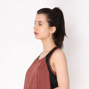 Camiseta sin mangas deportiva personalizada para mujer al por mayor, camiseta sin mangas sublimada con patrón de malla, Jersey de punto para uso en el gimnasio - Product Image 6