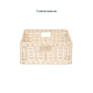 Organisateur écologique fait à la main de panier de cube de stockage de rotin durable pour la maison - Product Image 5