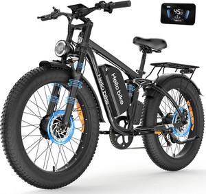 Vélo électrique 5000W pour adultes, 26'', AWD, 45 MPH, double moteur, vélo de montagne électrique - Product Image 4