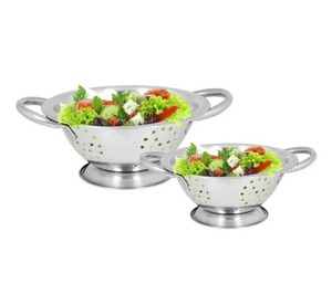 2025 Top Selling Item Stainless Steel Kitchen Strainer Colanders Set Small <b>Large</b> Fruit Vegetable Drain Wash <b>Storage</b> <b>Baskets</b> - Product Image 6